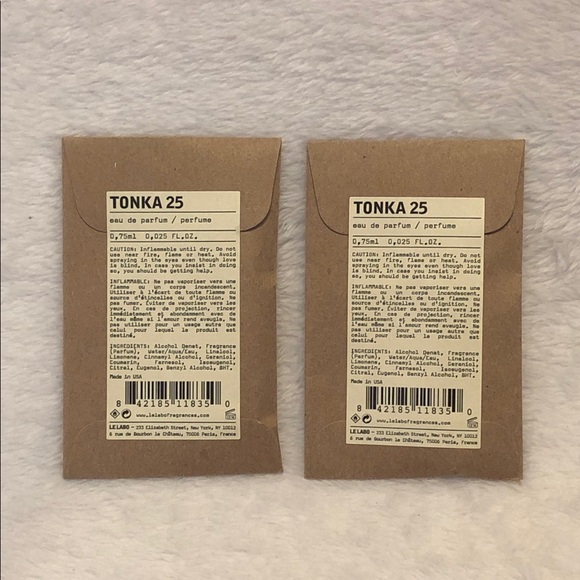 Le Labo Other - Le Labo Tonka 25 EDP 2x Sample Set